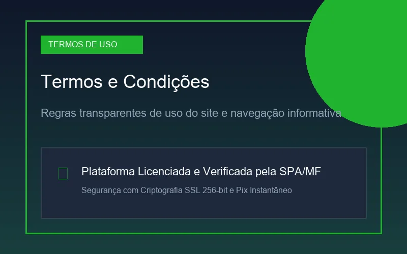 Regras transparentes de uso do site e termos de serviço